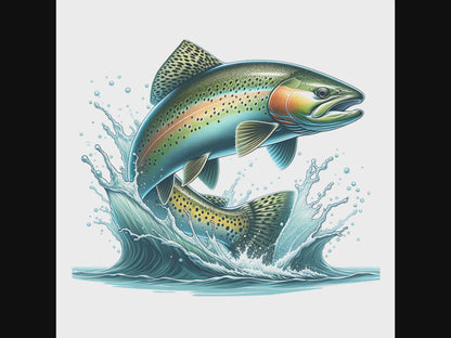 Steelhead Trout Graphic Design PNG JPG