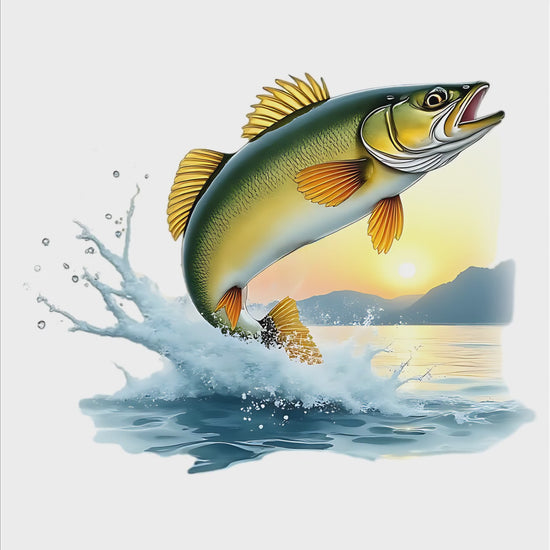 Walleye sunset digital design product video