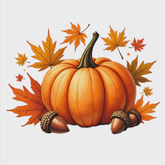 Pumpkin Fall Leaves digital product video