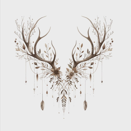Boho deer antlers design video