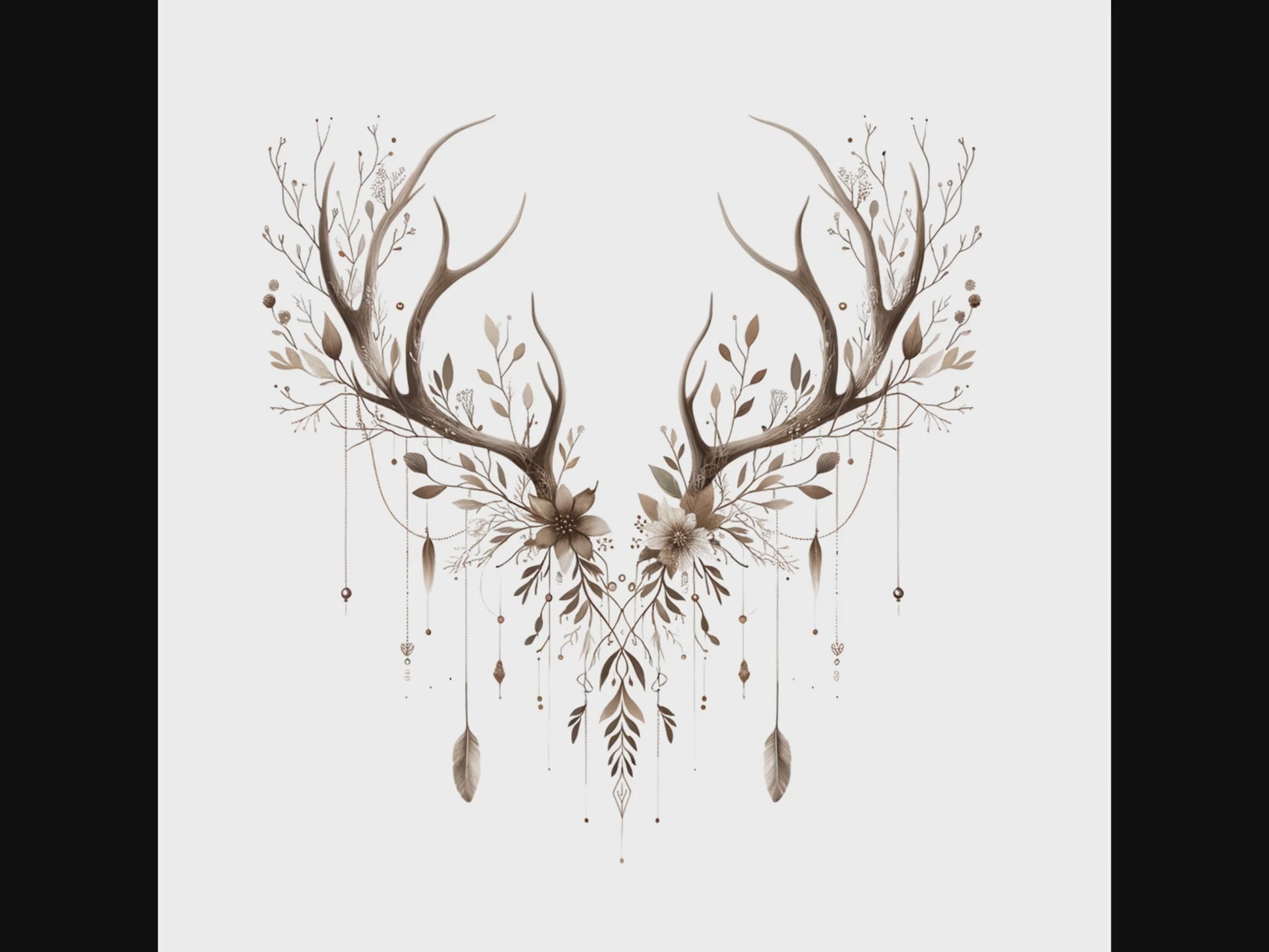 Boho deer antlers design video