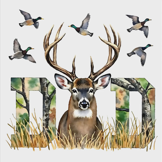 Dad deer hunter digital design product video