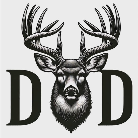 Hunt Deer Dad Black And White digital product video