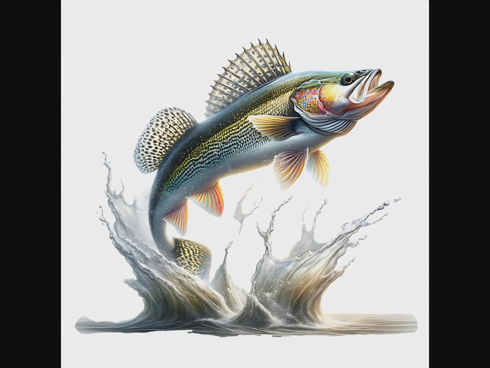 Walleye fish jumping video