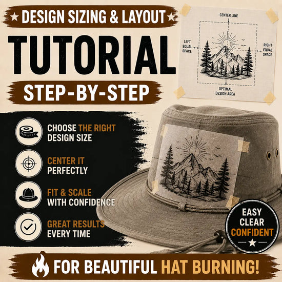 Sizing and layout out a hat burning design tutorial