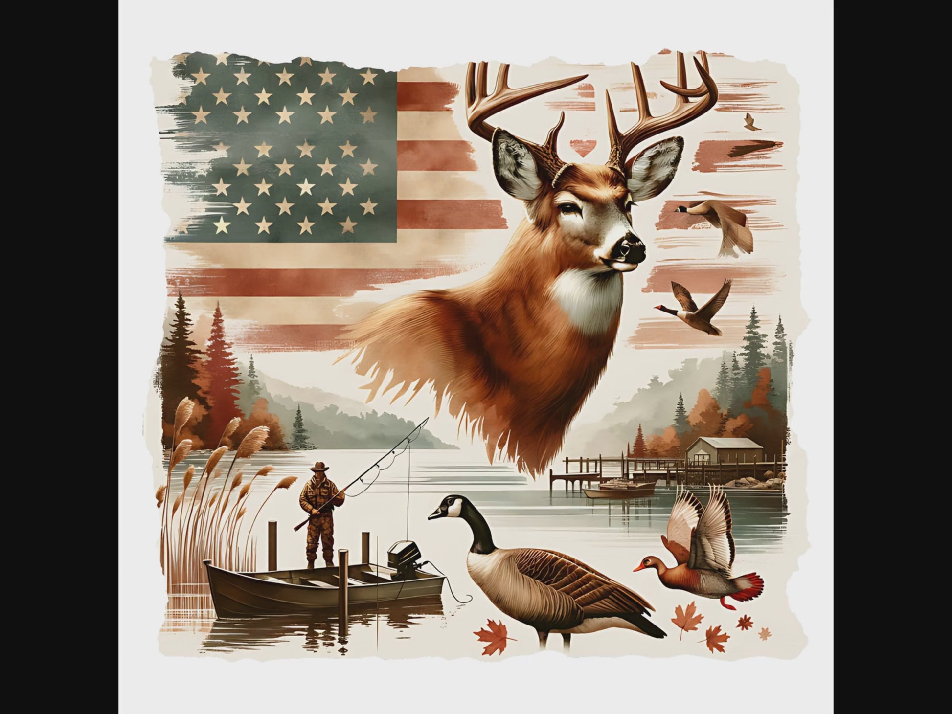 Outdoor Patriotic Deer Hunter video