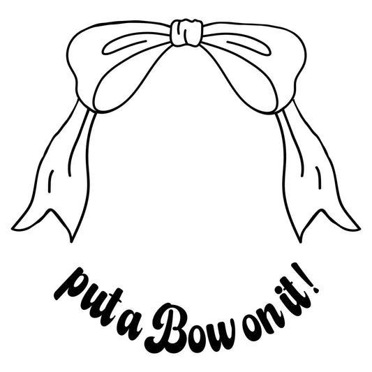 Put A Bow On It hat burning design for wide brim hats.