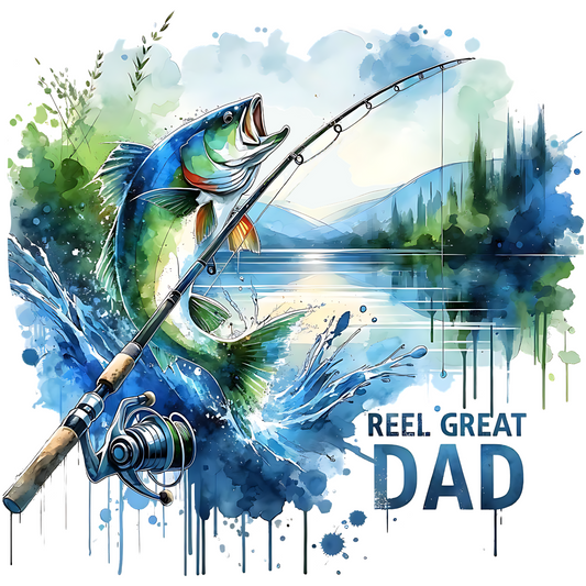 Reel Great Dad Father's Day PNG Digital Design