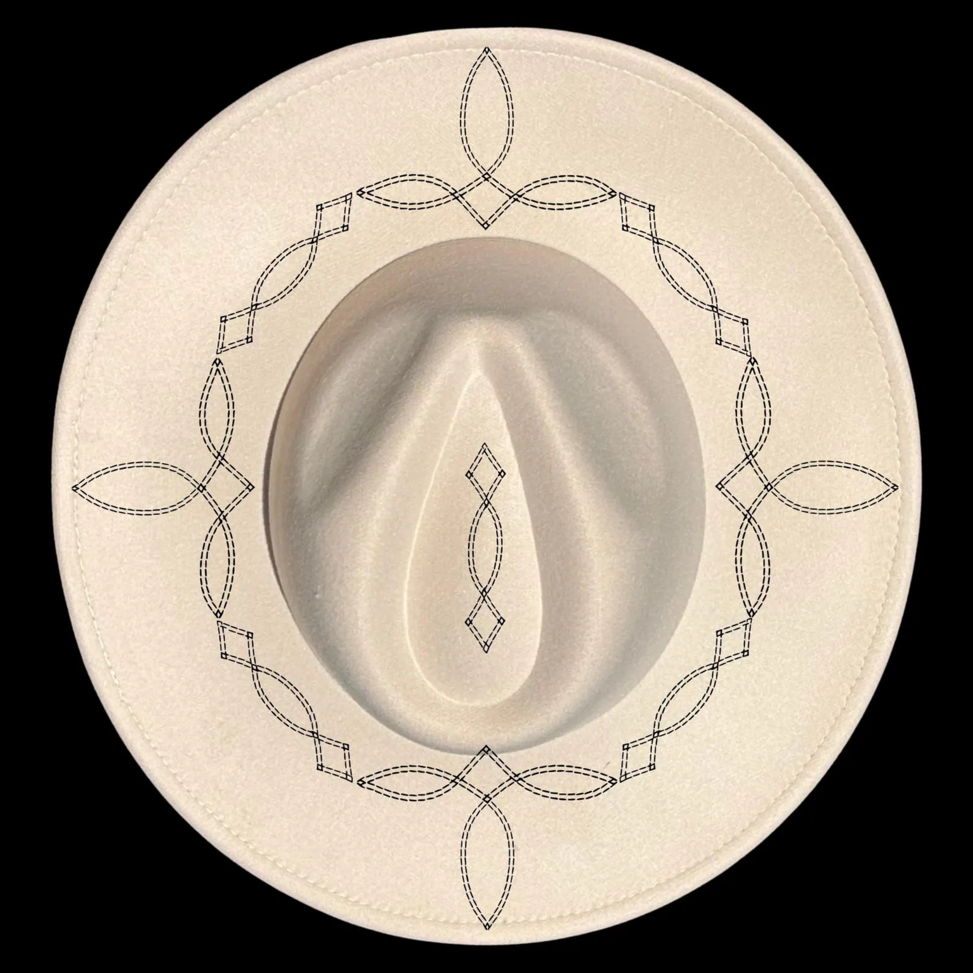 Beginner western hat burning design on a hat