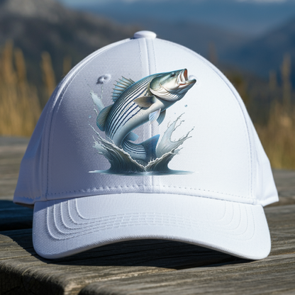 Striped Bass PNG Digital Design on a baseball cap