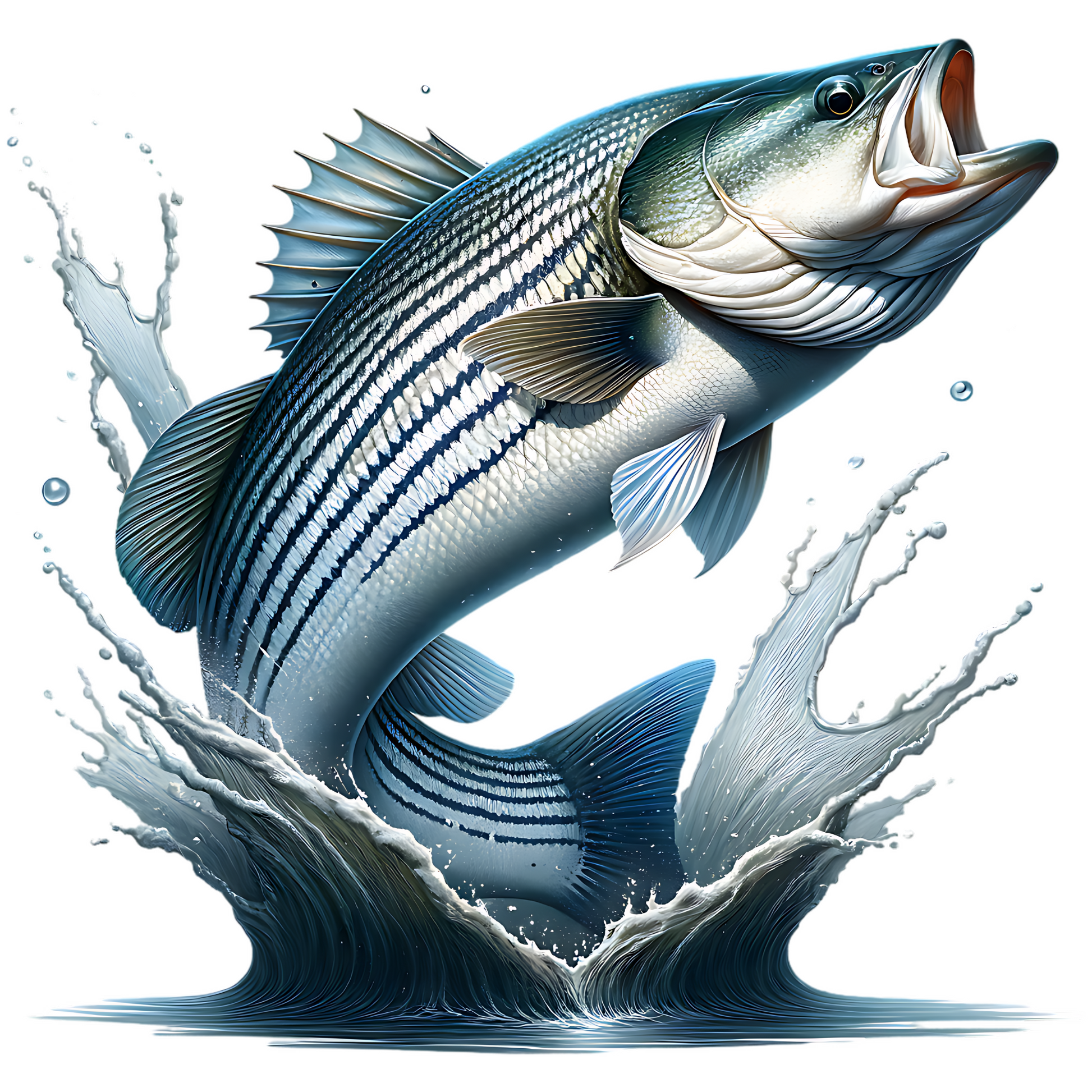 Striped Bass PNG Digital Design