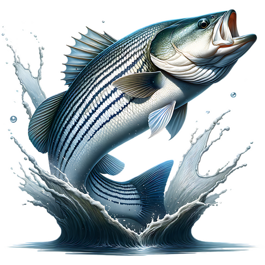 Striped Bass PNG Digital Design