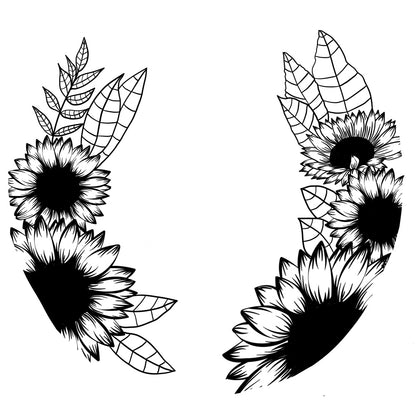 Sunflower Leaves hat burning design for wide brim hats