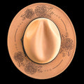 Sunflower Ring burned hat burning design on a narrow brim hat