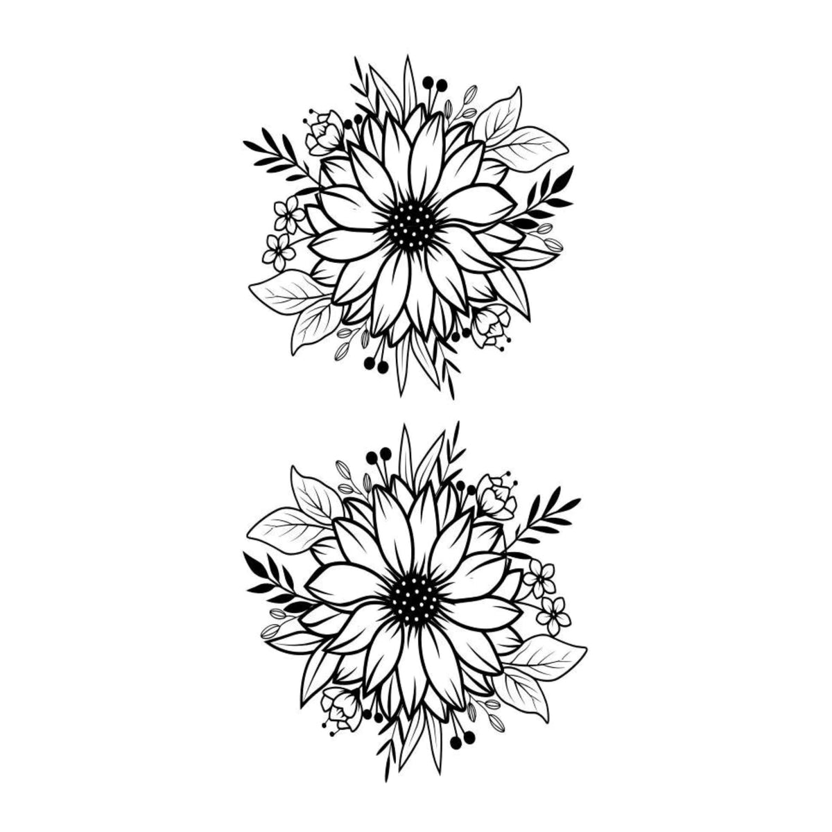 Sunflower Spray Boot Burning Design – Cool Moon Designs