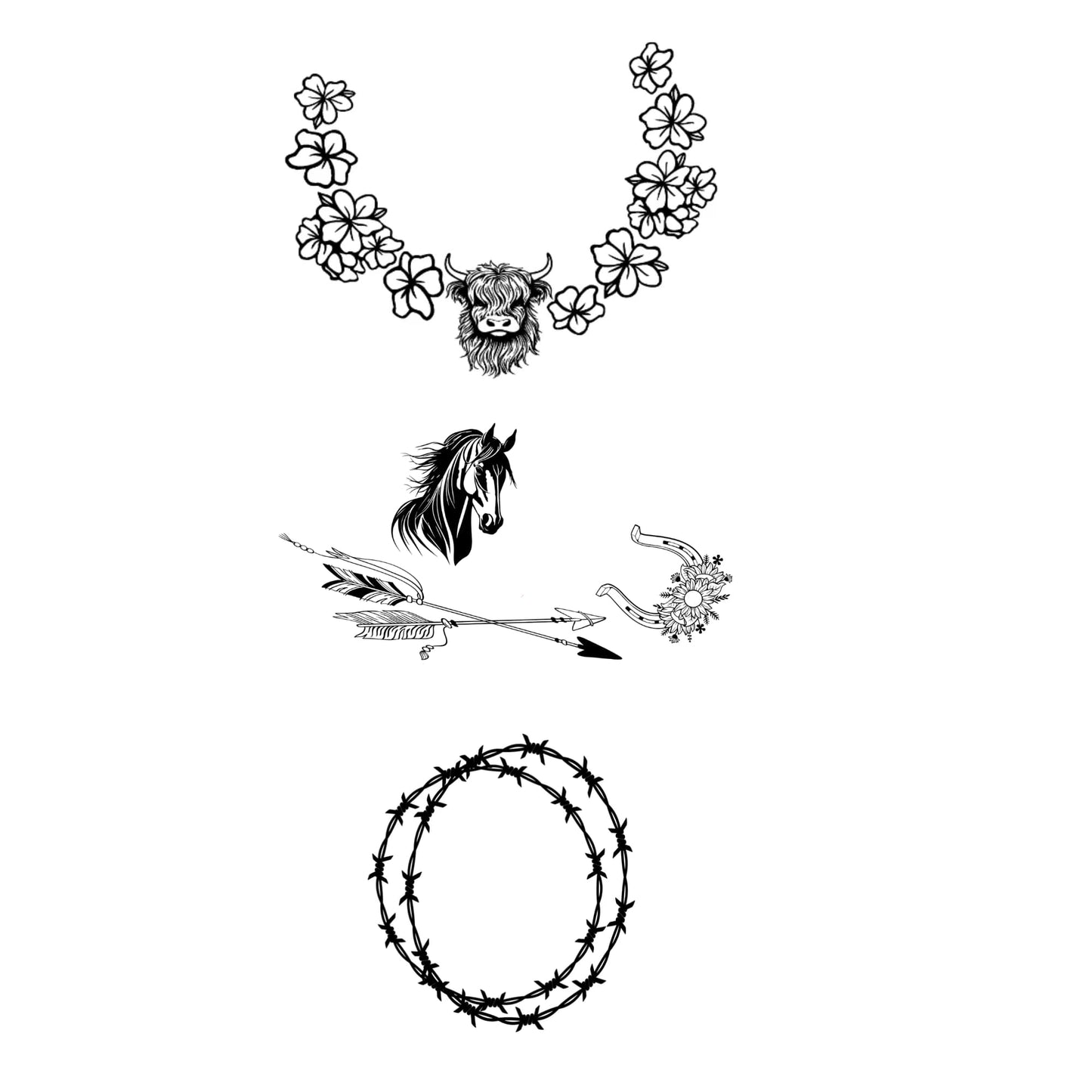 Western Classic Hat Burning Designs Bundle (3 Designs)