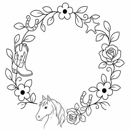 Western hat wreath horse july 7 2026