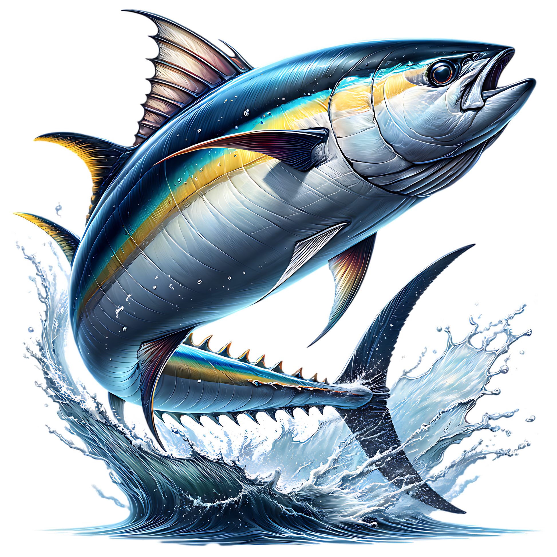Yellowfin Tuna (AHI) PNG digital design